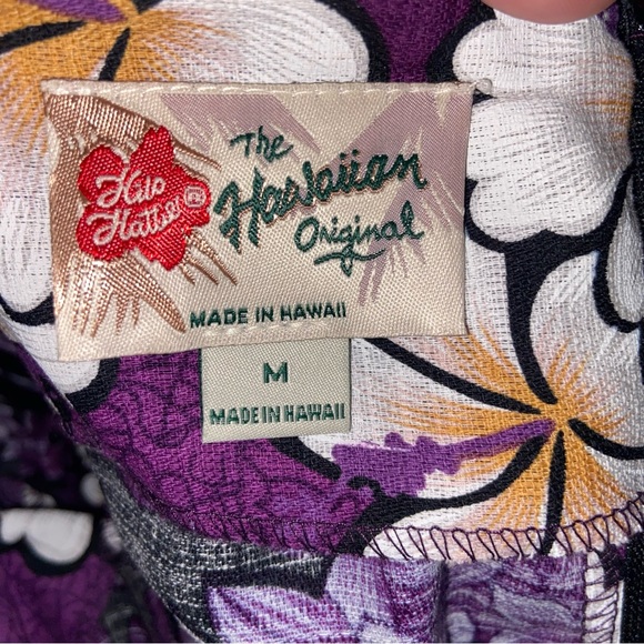 Hilo Hattie Dress Womens Medium Purple Floral Maxi Long USA Hawaiian Tropical - Picture 11 of 12